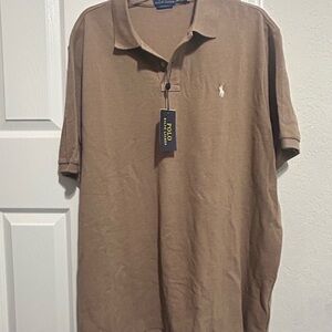 Ralph Lauren Men's Tan Polo Shirt